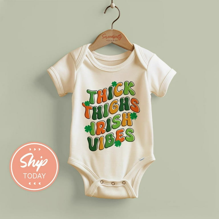 Irish Vibes Baby Onesies, St Patrick'S Day Infant Outfit, Cute