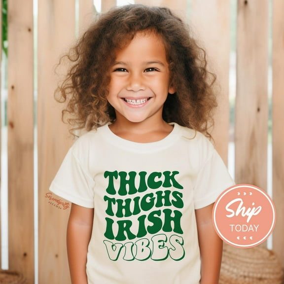 Irish Vibes Toddler Shirt, Retro Graphic Tee, St Patrick'S Day Outfit, Cute Kids Clothing, Unisex Design, Soft Cotton Top, Gift Idea TODDLER SHORT SLEEVE TEE BELLA CANVAS 3001T