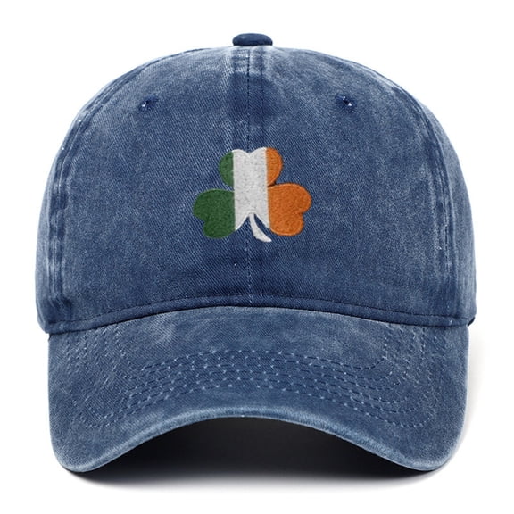 Irish Vintage Baseball Cap, Embroidered Shamrock Cotton Adjustable Dad Hat for Men and Women, Distressed Street Fashion Unisex Retro Cap