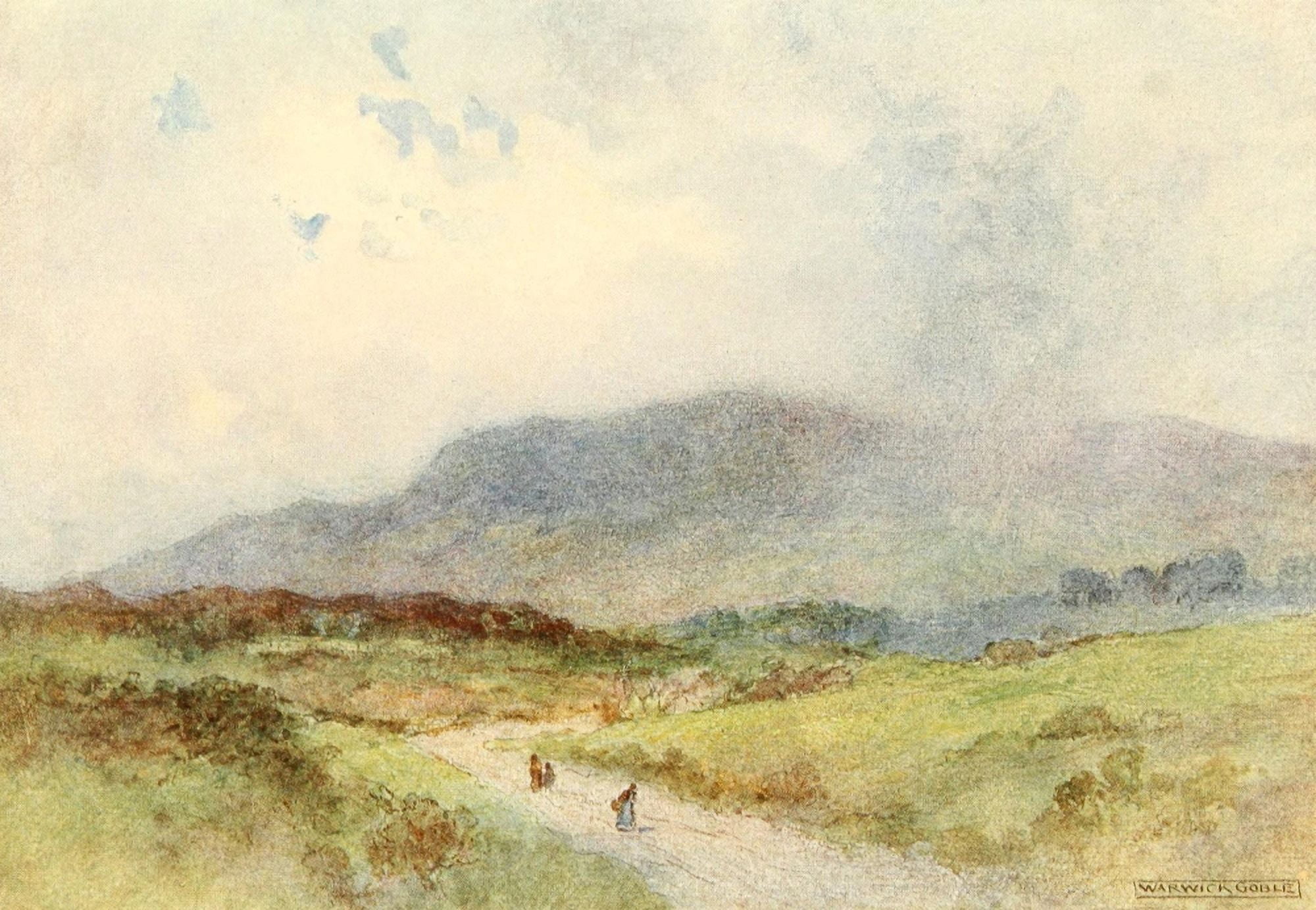 Irish Ways 1909 An out-of-the-way country road Canvas Art - Warwick Goble (18 x 24)