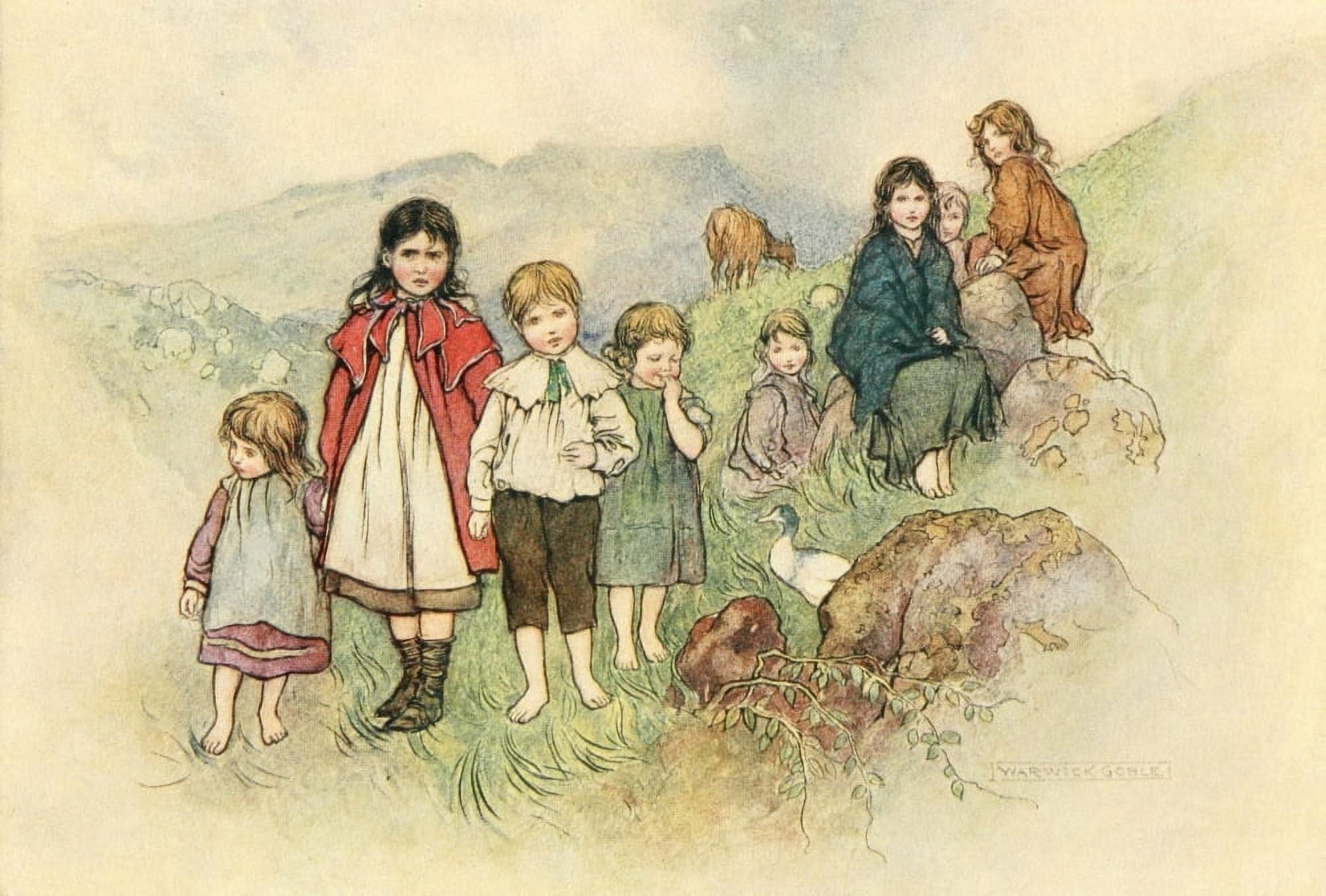 Irish Ways 1909 Lisconnel children Canvas Art - Warwick Goble (18 x 24)