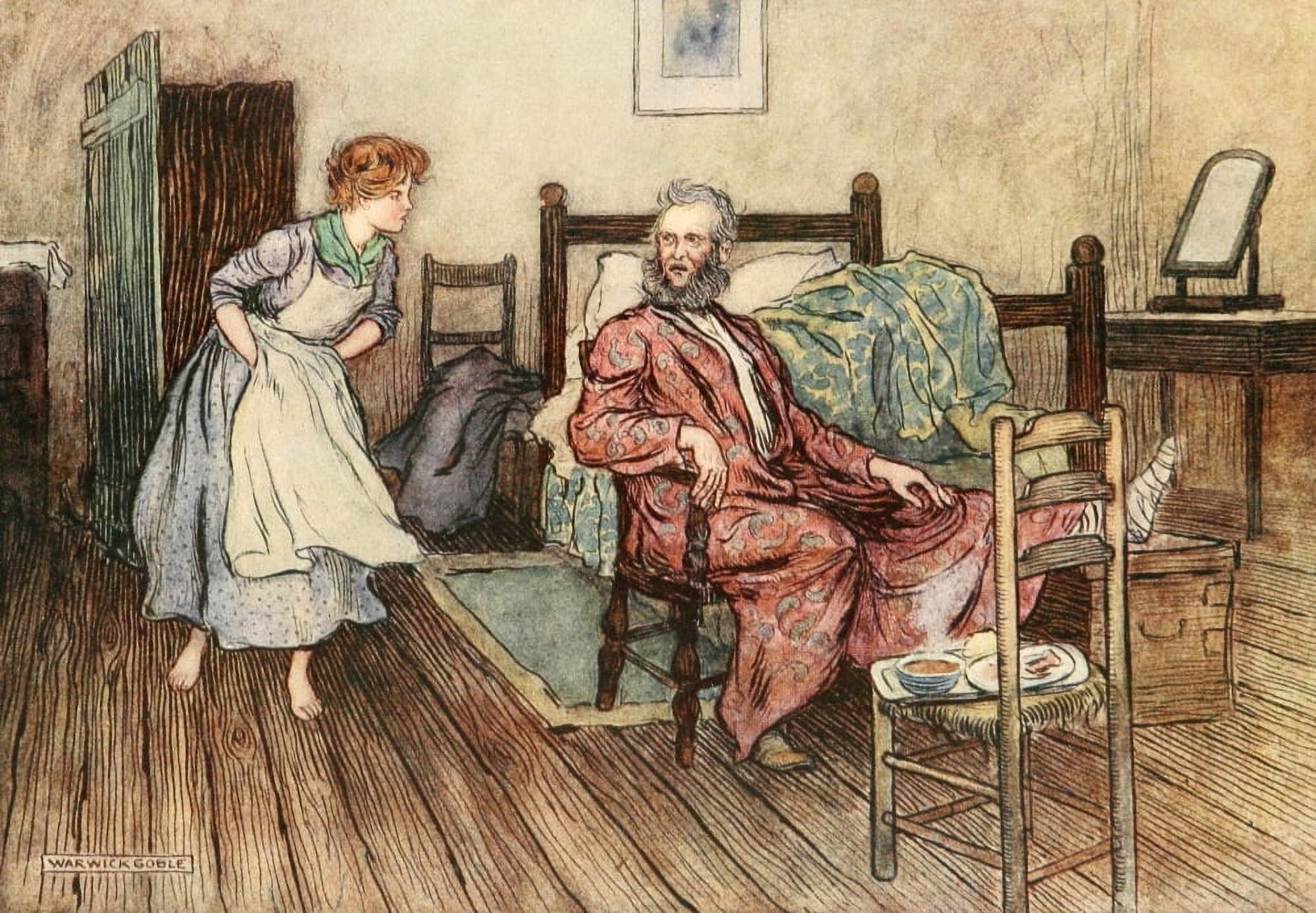 Irish Ways 1909 The storm begins Canvas Art - Warwick Goble (24 x 36)