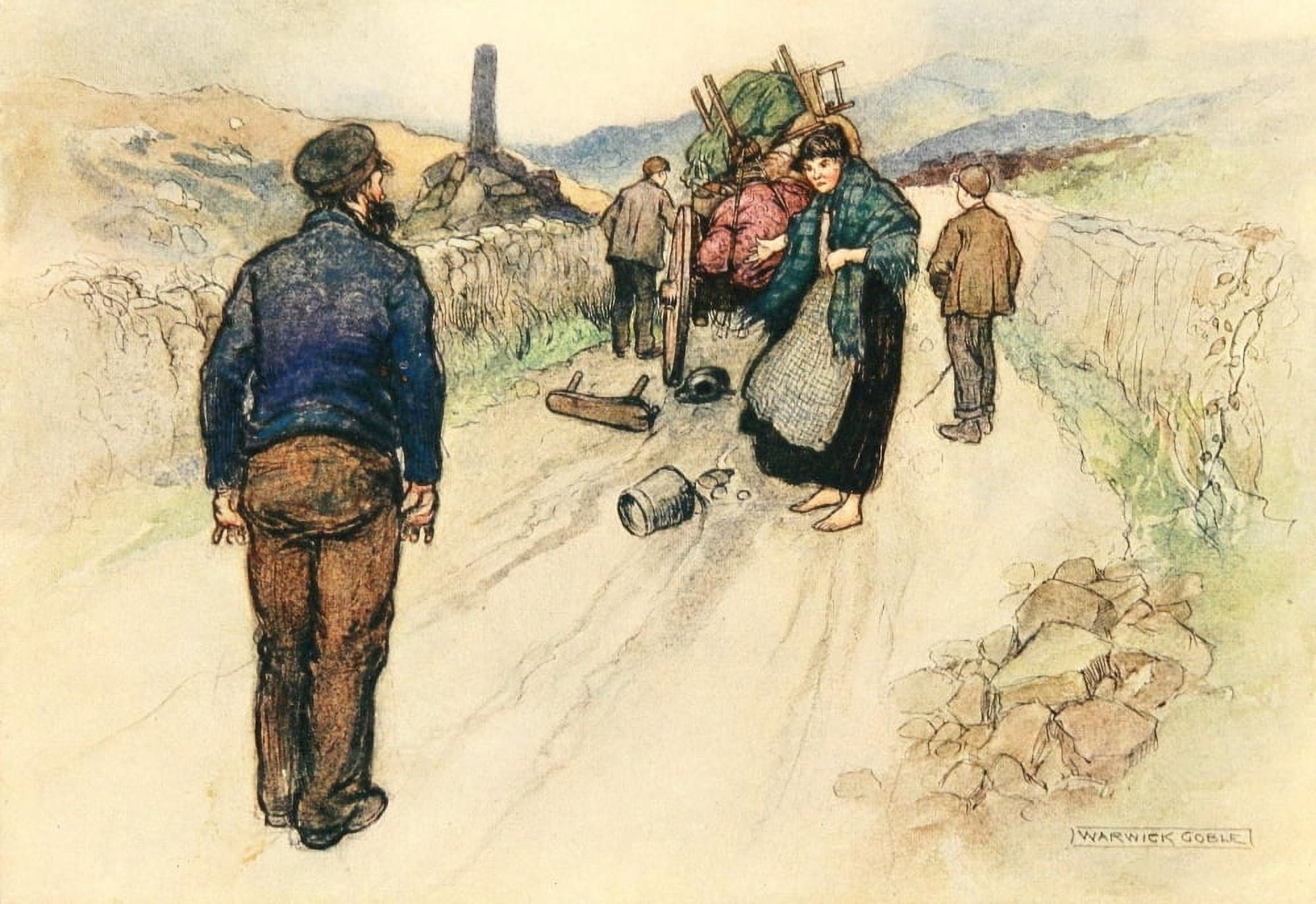 Irish Ways 1909 What delayin have you Canvas Art - Warwick Goble (18 x 24)