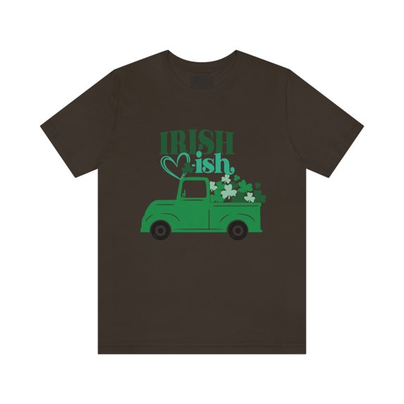 Irish Wish St Patrick's Day Green Truck Unisex Jersey Short Sleeve Tee