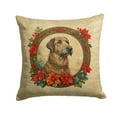 thumbnail image 1 of Irish Wolfhound Christmas Flowers Throw Pillow 14 in x 14 in, 1 of 2