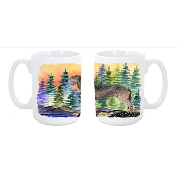 Irish Wolfhound Dishwasher Safe Microwavable Ceramic Coffee Mug 15 oz.