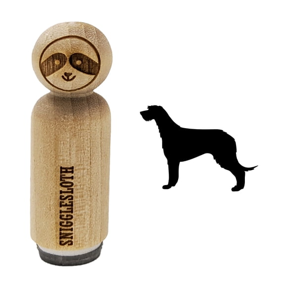 Irish Wolfhound Dog Solid Rubber Stamp for Scrapbooking Crafting Stamping - Mini 1/2 Inch
