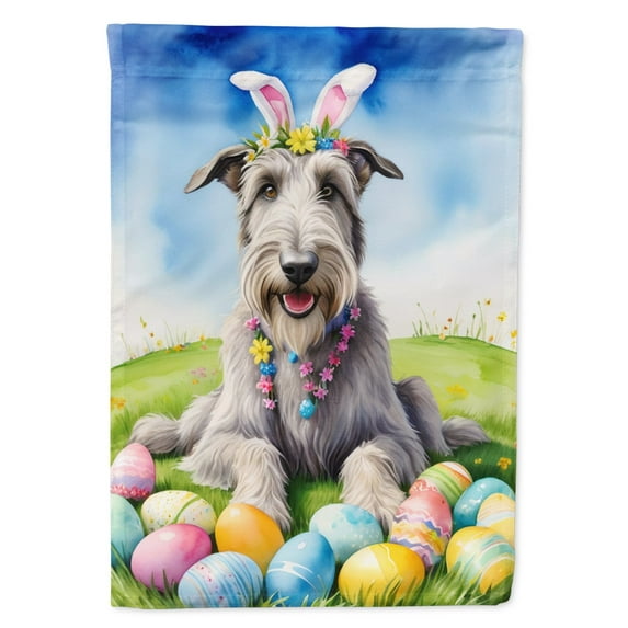 Irish Wolfhound Easter Egg Hunt Garden Flag 11.25 in x 15.5 in