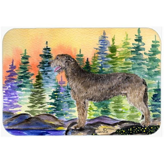Irish Wolfhound Glass Cutting Board - Large- 15 H x 12 L in.