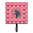 thumbnail image 1 of Irish Wolfhound Hearts Love and Valentines Day Portrait Leash or Key Holder, 1 of 2