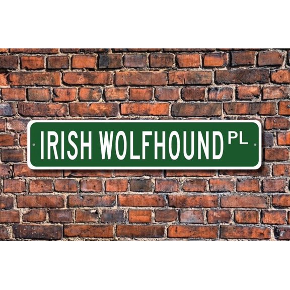 Irish Wolfhound Irish Wolfhound Lover Irish Wolfhound Metal Aluminum Sign Dog Lover Gift Dog Owner gift - Size: 16 x 4 Inches