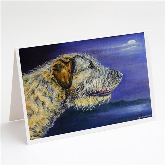 Irish Wolfhound Looking Greeting Cards & Envelopes - Pack of 8