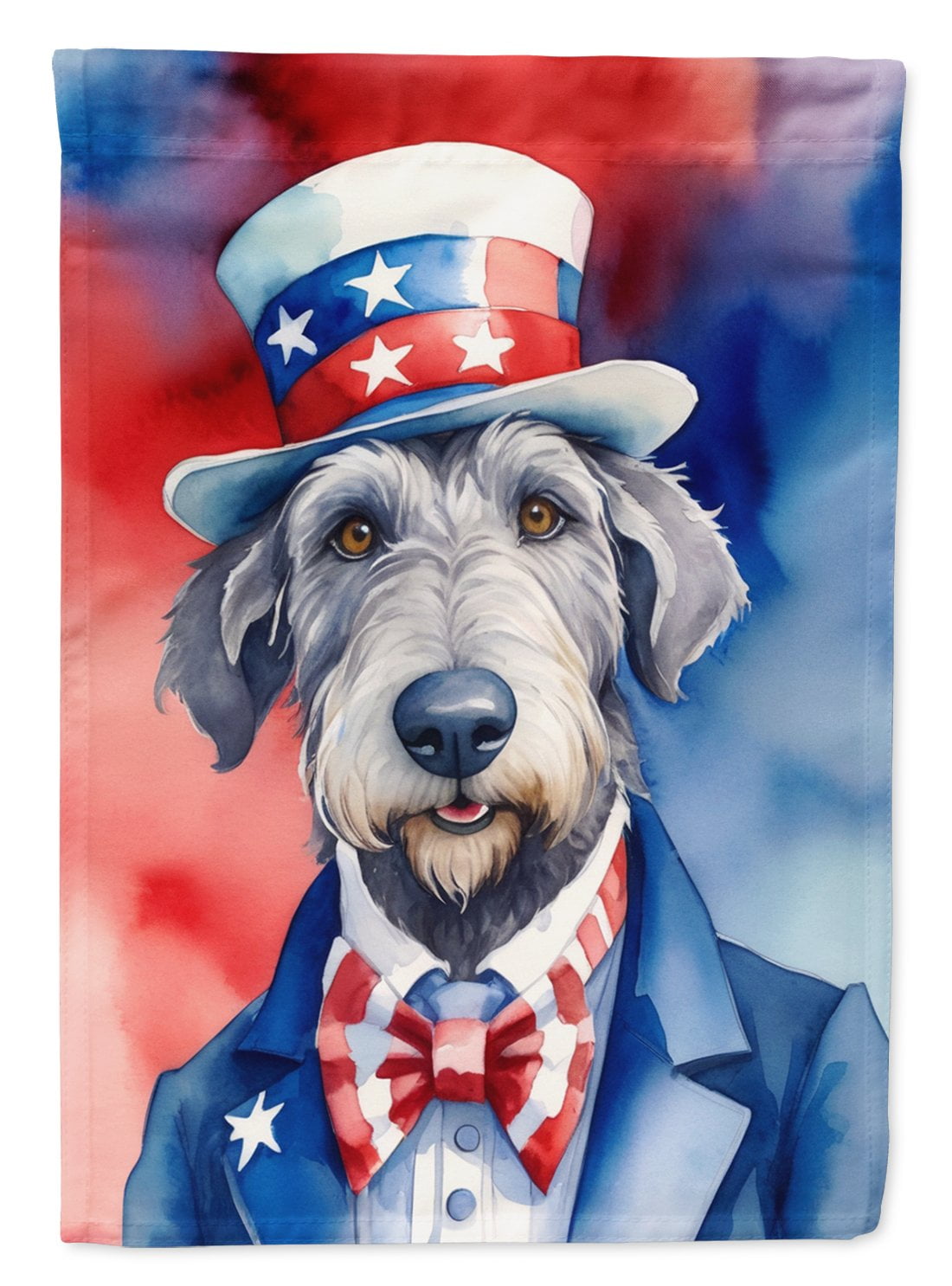 Irish Wolfhound Patriotic Garden Flag 11.25 in x 15.5 in