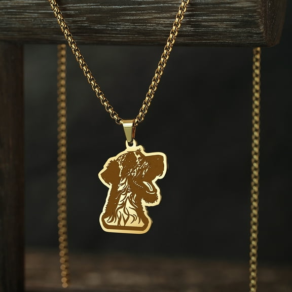 Irish Wolfhound Pendant Necklace For Women Stainless Steel Animal Jewelry Choker Necklace Cartoon Gift