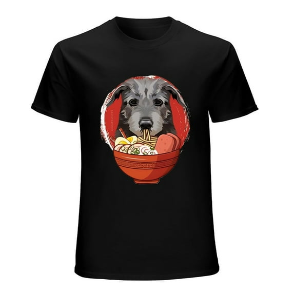 Irish Wolfhound Ramen Lover T-Shirt Funny Men's Tee Gift