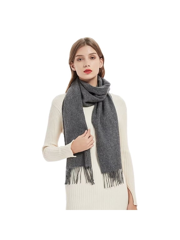 Irish Wool Herringbone Fringed Killarney Scarf, Made in Ireland 100% Wool 72x12inch