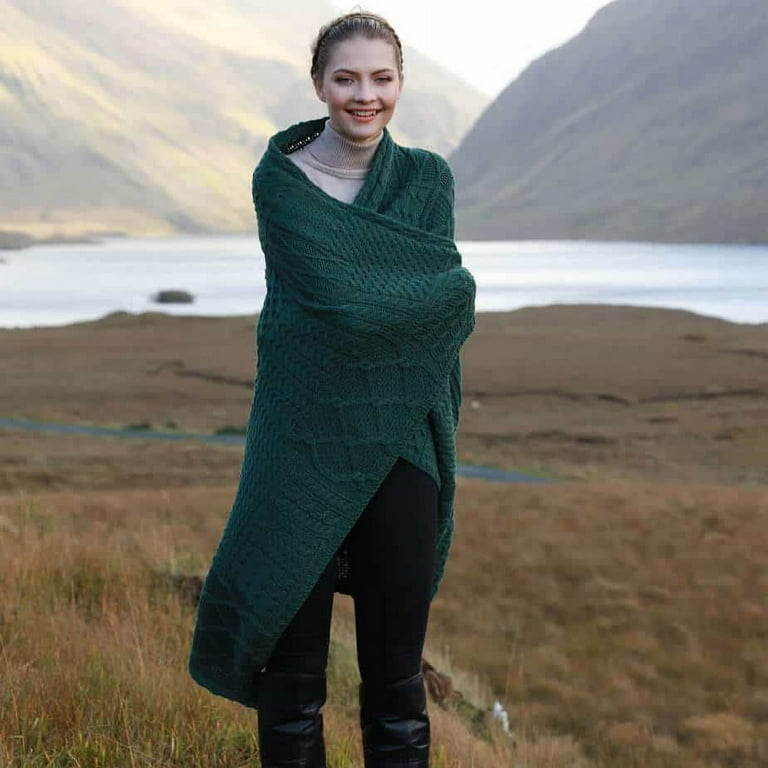 Aran throw blanket hot sale