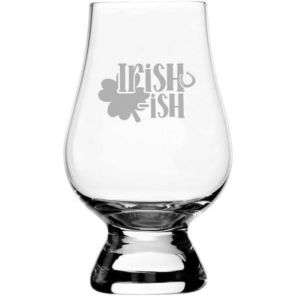 Irishish St Patrick's Day Etched 6.5oz Glencairn Whisky Glass