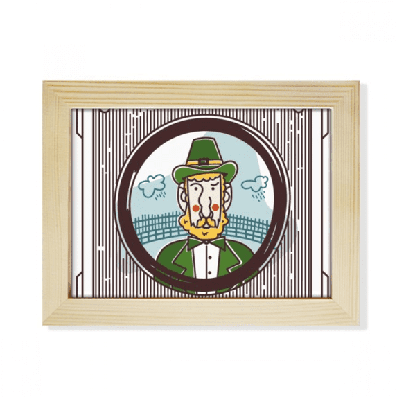 Irishman Green Husbandry Illustration Desktop Photo Frame Picture Art Decoration Painting 6x8 inch
