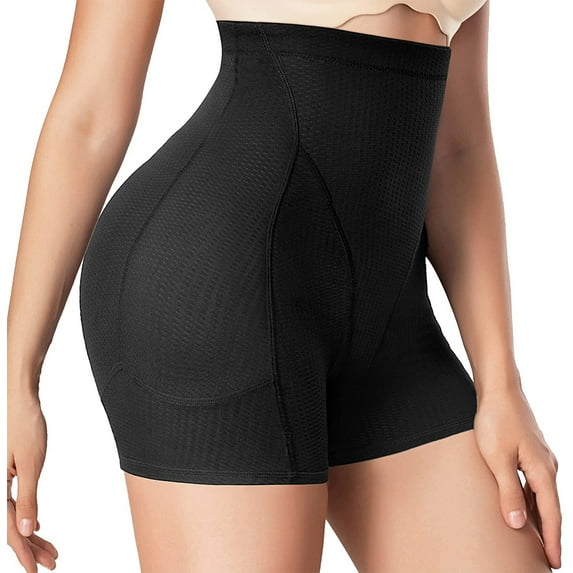 Irisnaya Butt Lifter for Women Seamless Shapewear Padded Tummy Control Panties Waist Trainer Body Shaper Hip Enhancer Underwear(Black Small)