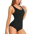 thumbnail image 1 of Irisnaya Shapewear Bodysuit for Women Waist Trainer Tummy Control Full Body Shaper Scoop Neck Tank Top Girdle Jumpsuit Open Bust Sexy Slimming Bodysuits(Black M-L), 1 of 7