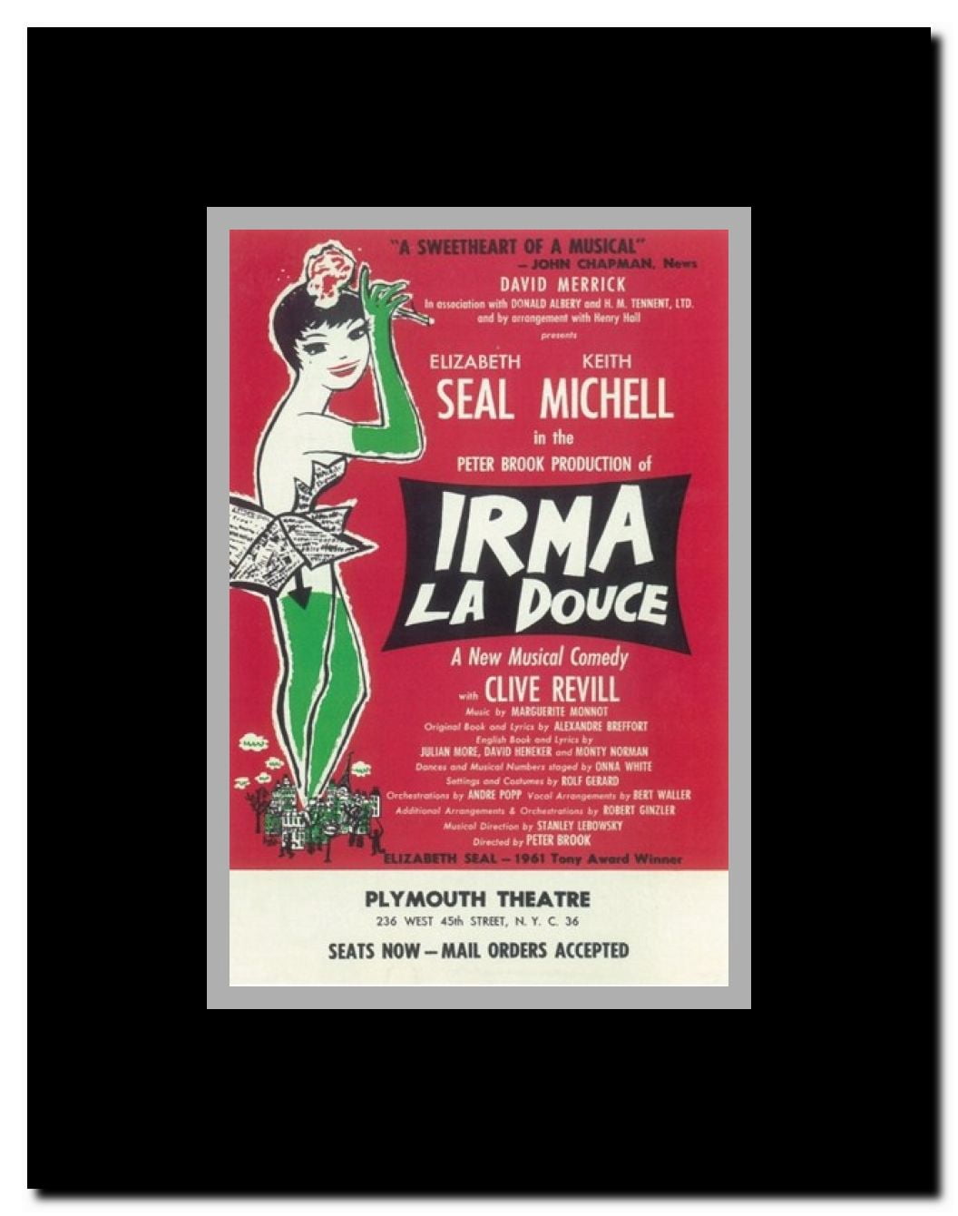 Irma La Douce (Broadway) Framed Movie Poster