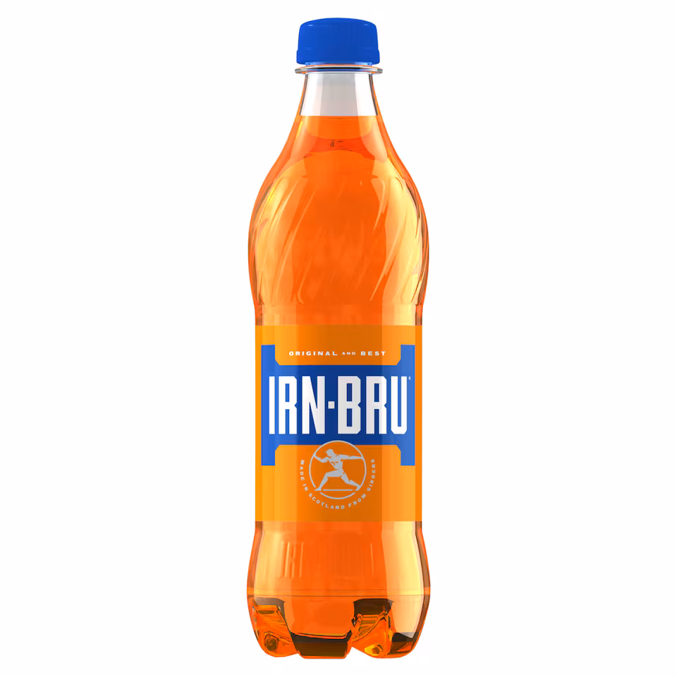 thumbnail image 1 of Irn-Bru Soft Drink Bottle 500ml - Iconic Scottish Soda Drink, 1 of 1