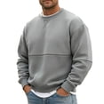 thumbnail image 1 of Iroehba Men's Sweatshirts Color-block Crew Neck Relaxed Cut Drop Shoulder Long Sleeve Pullover Top, Clean Versatile Stylish Practical Daily Outfit, 1 of 5