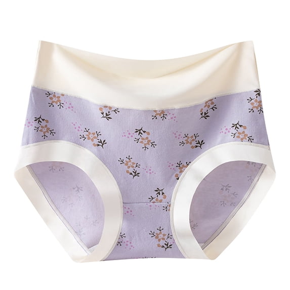 Iroehba Women Briefs High Waist Cotton Floral Print Panties, with ...