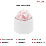 Iroha By TENGA Temari Hana Rechargeable Palm Sized Powerful Vibrator for Clitoral Vibration