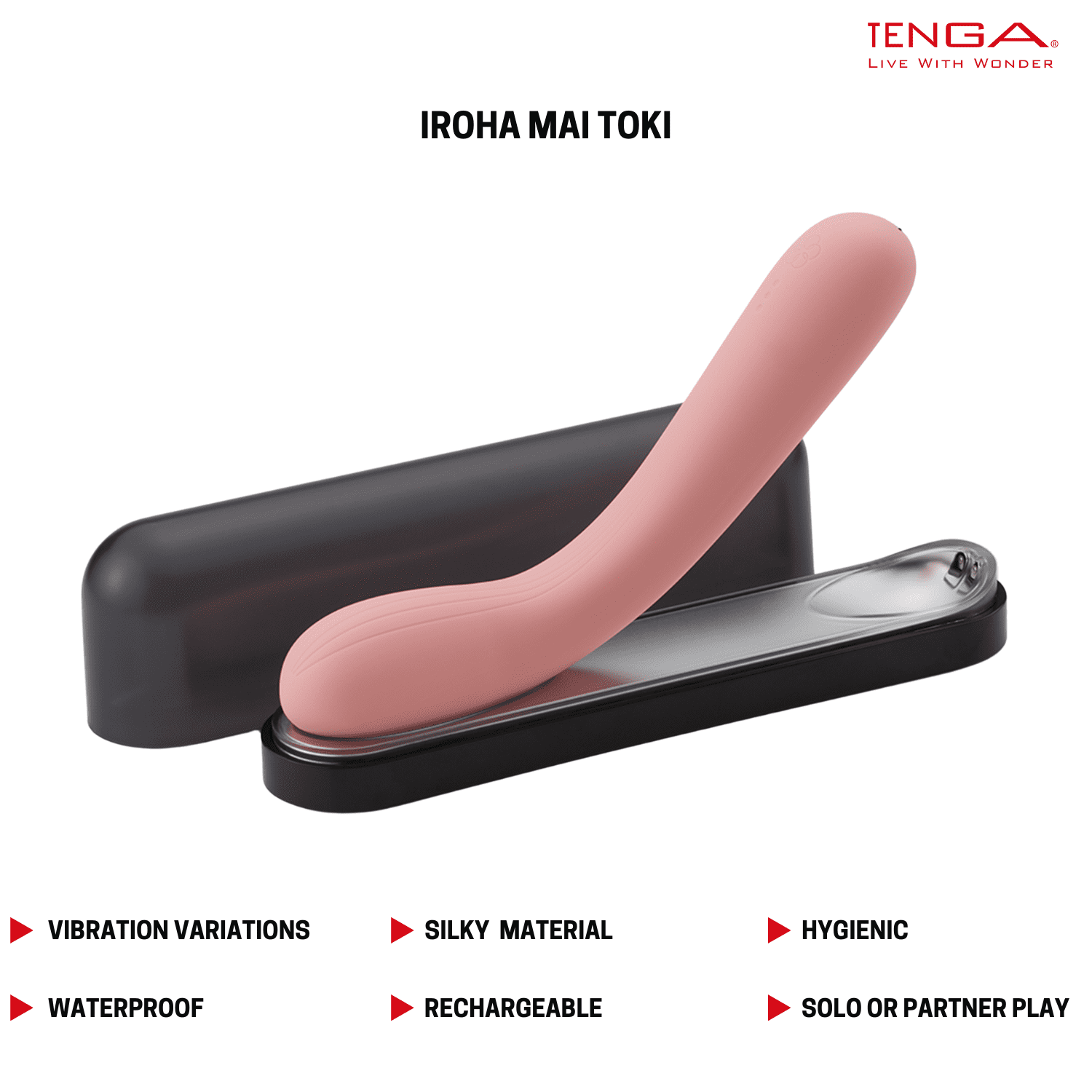 Iroha Mai Toki Haptic Wave Technology by TENGA Deep Sound Wave Stimulation  Silent G-Spot Vibrator - Walmart.com