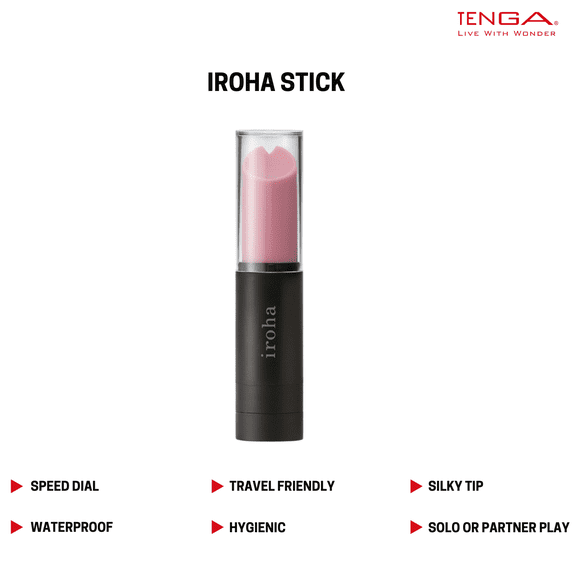 Iroha Stick Portable Silicone Bullet Vibrator, Small and Waterproof, Lilac and Black