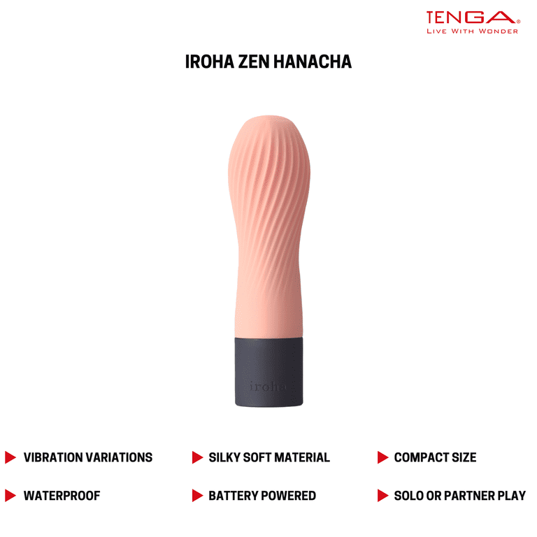 Iroha by TENGA Hanacha Battery Powered Ultra-Soft Touch Vibrator for  Clitoral Stimulation 5 inch