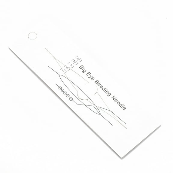 Iron 10 pc Iron Big Eye Beading Needles Seed Bead Needle for Jewelry Making Platinum 139x0.3mm