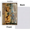 thumbnail image 1 of Iron 1pc Vintage Metal Tin Sign 8x12 inch Retro Deer Sign Rust Look Gone Hunting Back Soon to Go Fishing Funny Poster for Home Office Kitchen Bar Cafe Garden Wall Decor, 1 of 8