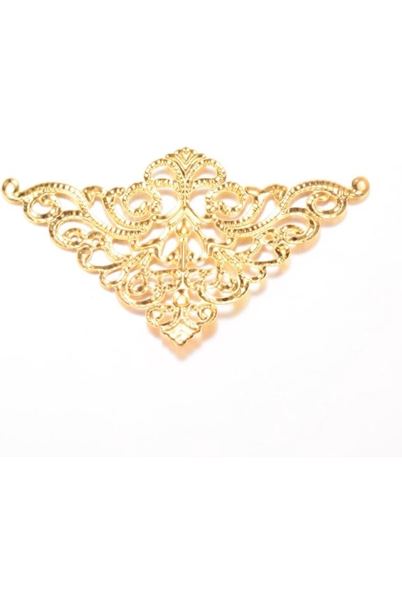 Iron 20 Pc Triangle Shape Links Iron Links Etched Metal Embellishments Link Charms Jewelry Pendant Charms Linking Connectors Charm for DIY Dangle Earrings Bracelets Jewelry Making Findings