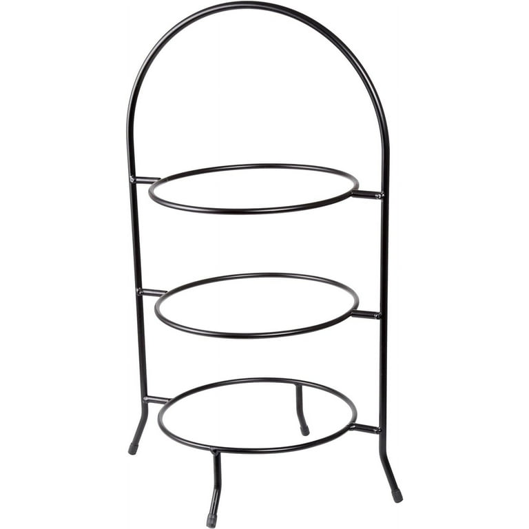 Iron 3 Tier Metal Dinner Plate Rack Cake Stand Dessert Cupcake Tea