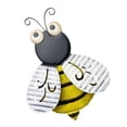 thumbnail image 1 of Iron 3D Bee Wall Decor Background Decorative Artwork Crafts Figurines Animals Wall Sculpture for Garden Outdoor Backyard Farmhouse Bedroom Face in Middle, 1 of 8