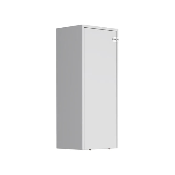 Iron 42" W Foldable Table Cabinet, Foldable Desk, Foldable Dinning Table, Ironing Cabinet with Pull down Table and Shelves White