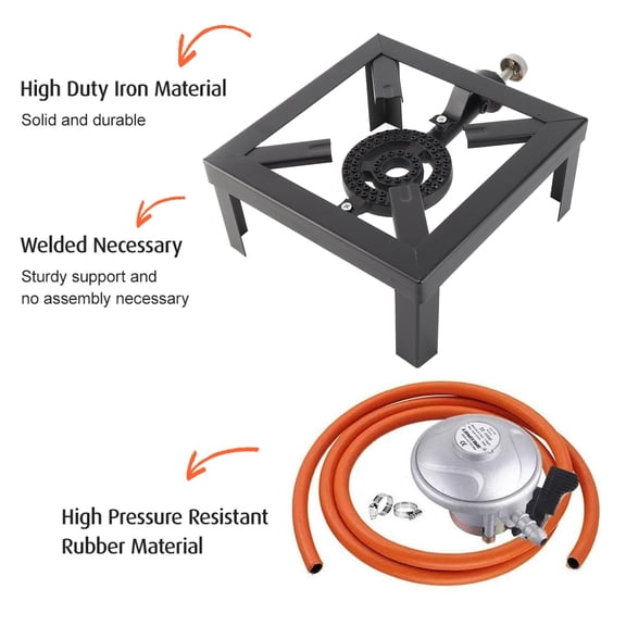 Iron 8KW Gas Boiling Ring Cast Iron Stove Large LPG Stove Outdoor Cooker Iron Frame Portable Fire Control Stove