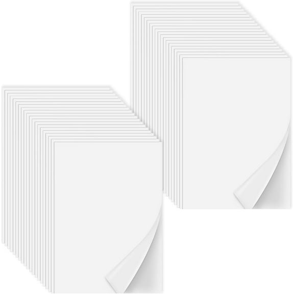 Iron On Adhesive Sheets, Heavy Weight Double-Sided Heat Melt Fabric Glue Sheet, A4 Size Fusible Adhesive Sheets, Press-on Patch Iron On Tape, Fusible Interfacing for Sewing, Heat and Bond-40-PACK