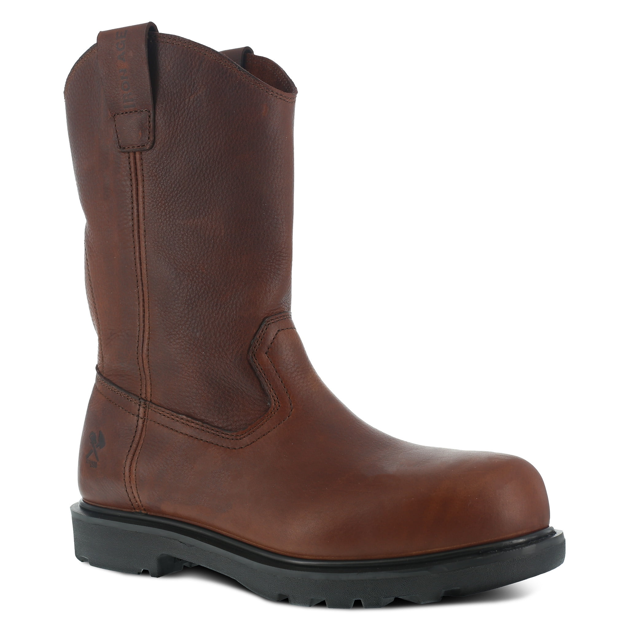 Iron Age Hauler Wellington Work Boot Mens 11.5 M Composite Toe Brown Leather Zip Amazon.com: IRON AGE Men main image 3