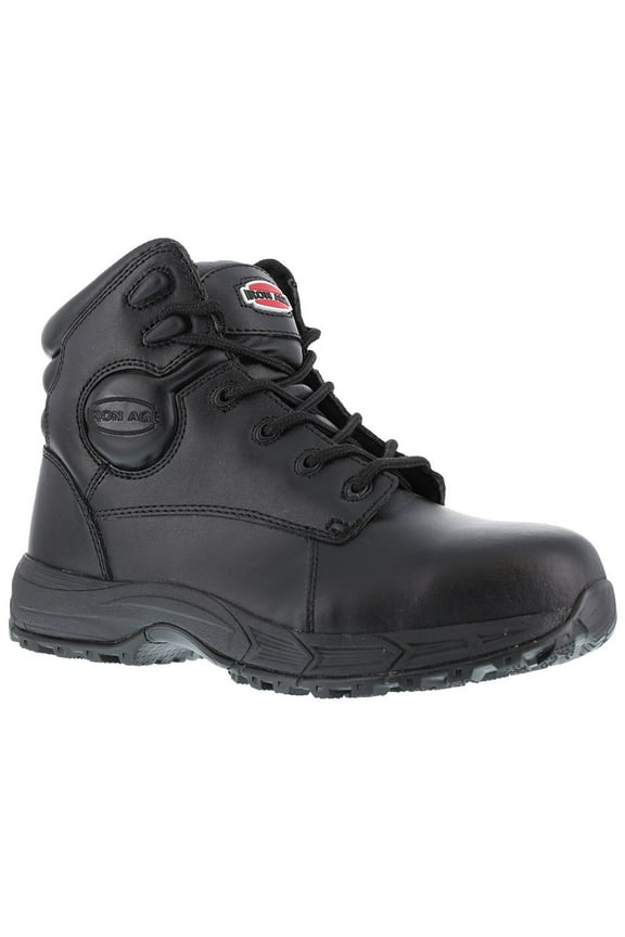 Men's Ground Finish Work Boot Steel Toe Black 9.5 D(M) US