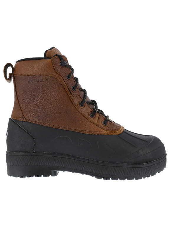 Women's Duck Waterproof Work Boot Steel Toe Black 8.5 EEE US