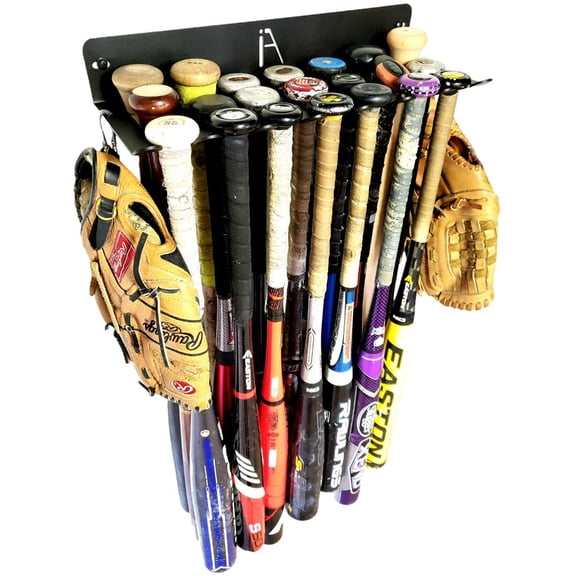 Iron American Double Extra-Large Alpha Softball and Baseball Bat Rack, Holds up to 21
