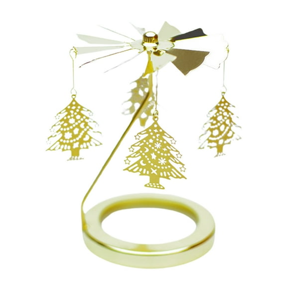 Iron Aromatherapy Candle, Rotating Lantern Candle, Stainless Steel Christmas Candlelight Decoration, Hot Rotating Candle for Romantic Dinner Table Centerpiece Ornaments