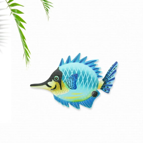 Iron Art Fish Ornament Wall Art Garden Decor Outdoor Fish Sculpture Garden Wall Fish Decoration