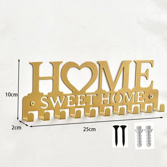 Iron Art HOME Letter Hook Creative Storage Hook Kitchen Hook Home Key Storage Rack