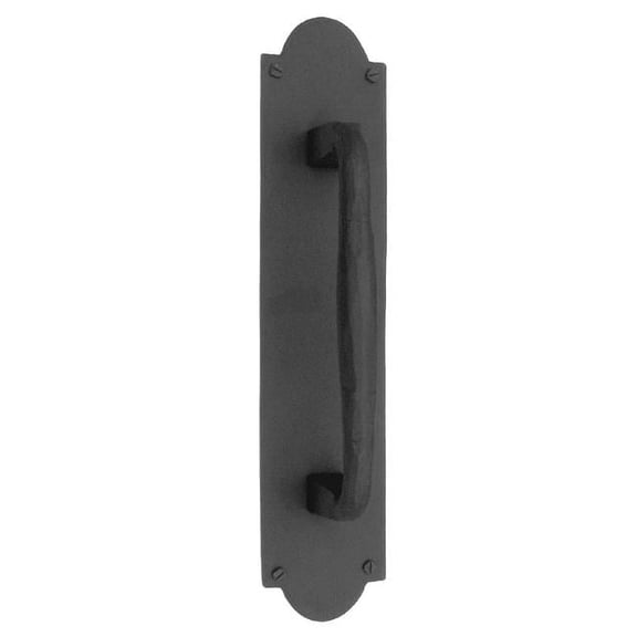 Iron Art Hand Forged Pull with IMC Plate - Black