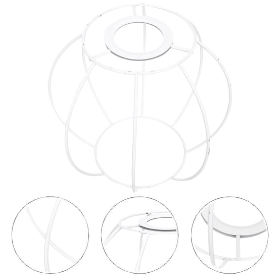 Raindrops Iron Art Lantern Frame E27 Round Lamp Bracket DIY Craft Stand